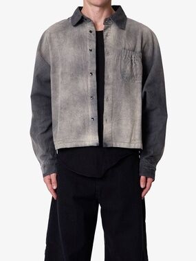 MNML Spray Denim Longsleeve Shirt size Medium